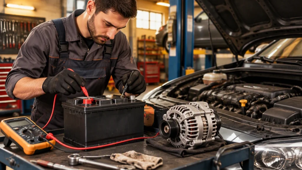 car battery alternator testing and replacement