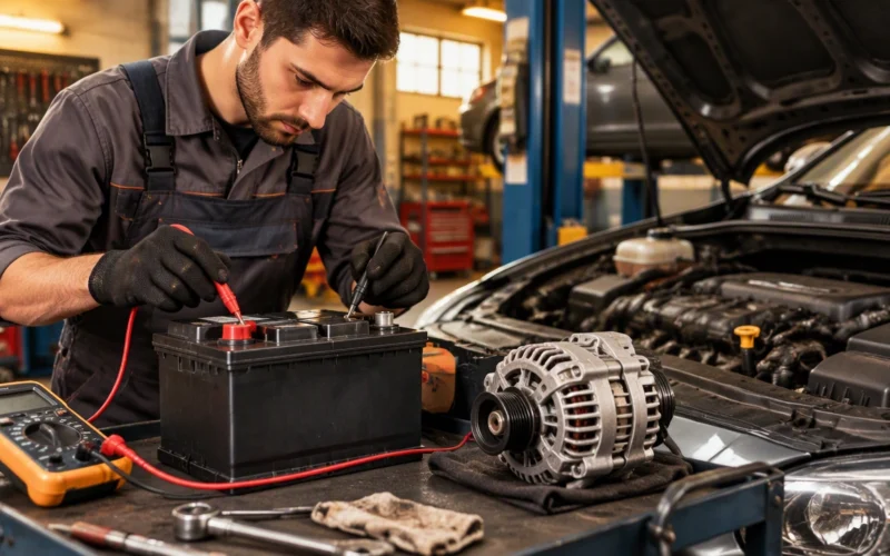 car battery alternator testing and replacement